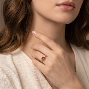 Scarlett’s Ember | Vintage Garnet Engagement Ring