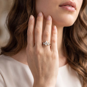 Eleonora’s Radiance | 2CT Kite Diamond Vintage Engagement Ring