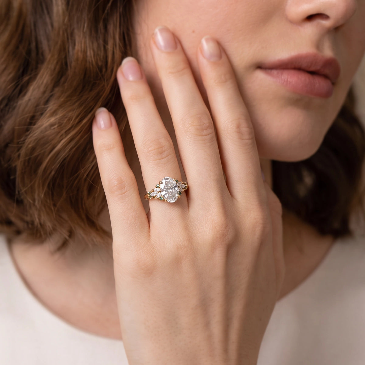 Eleonora’s Radiance | 2CT Oval Diamond Vintage Engagement Ring