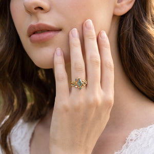 Daphne’s Vine | Kite Cut Moss Agate Bridal Set 2pcs