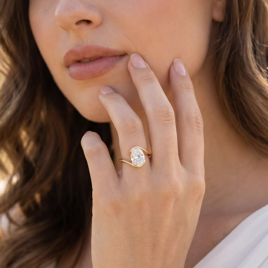 Alexandra’s Decadence | 4CT Oval Cut Vintage Diamond Ring