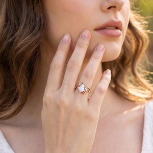 Seraphina’s Eden | Kite Opal Foliage Engagement Ring
