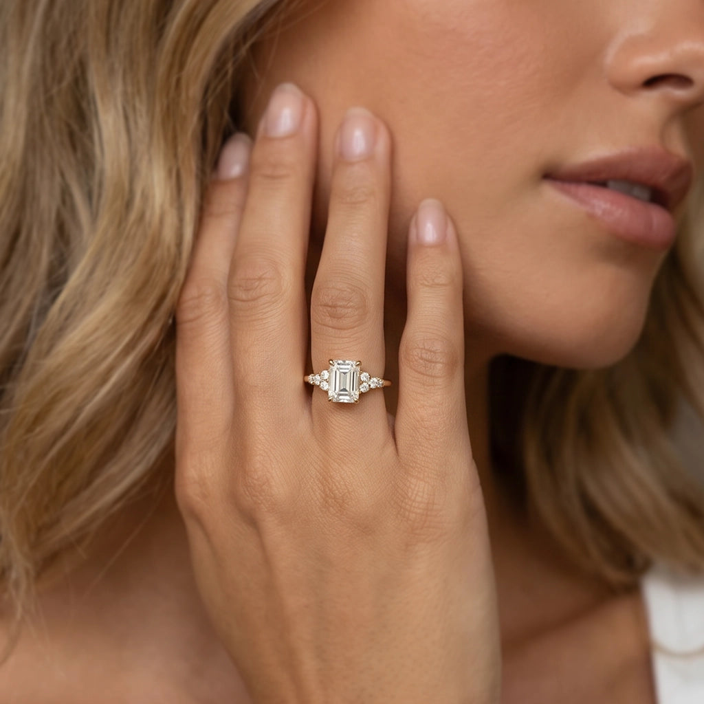 Celia’s Epoch | 2CT Emerald Cut Diamond Solitaire Engagement Ring