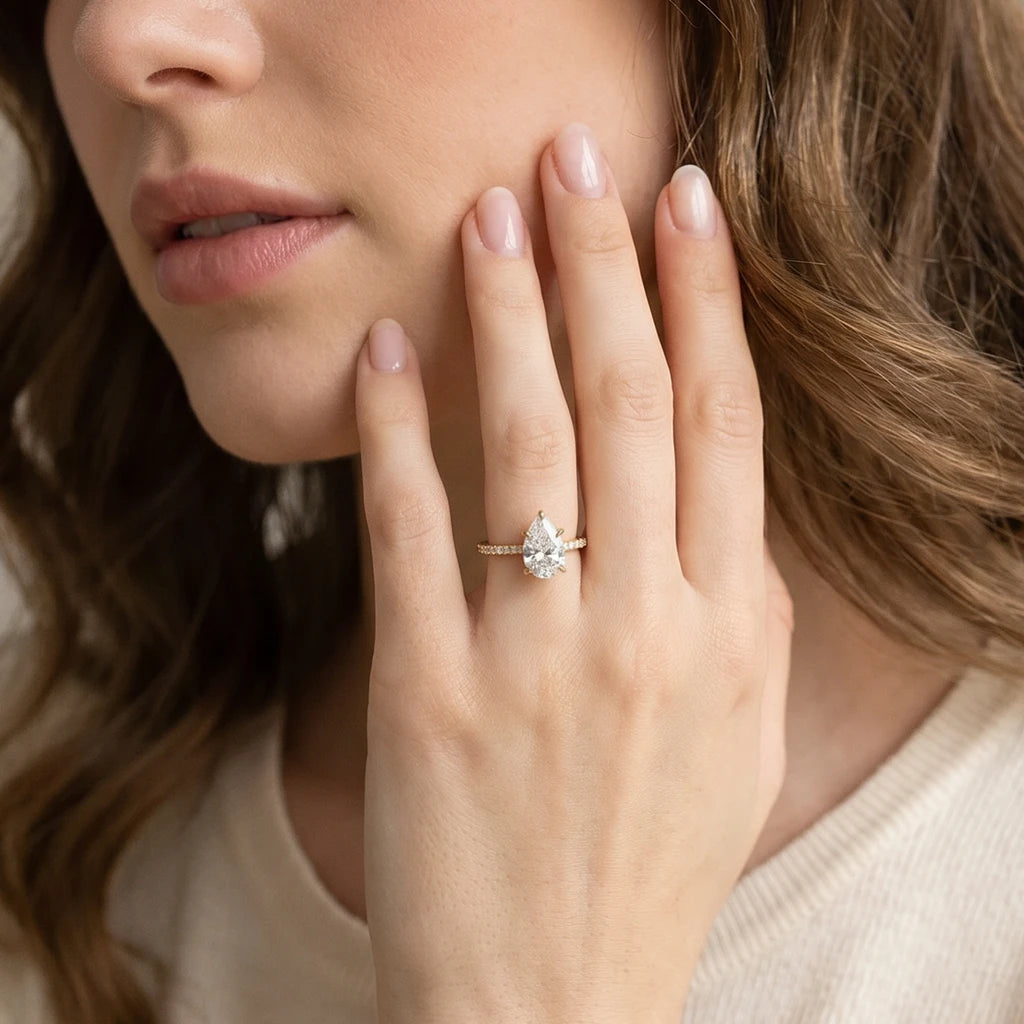 Grace’s Channel | 1.5CT Pear Lab Diamond Solitaire Engagement Ring