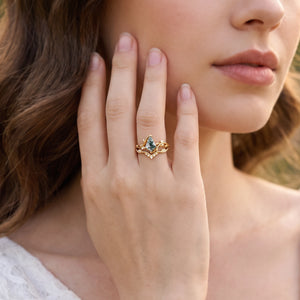 Marguerite’s Twine | Kite Moss Agate Vintage Bridal Duo