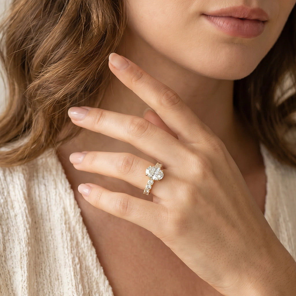 Astra’s Promise | 3CT Oval Diamond Solitaire Ring.