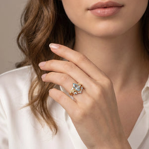 Marina’s Tide | Marquise Aquamarine Bridal Set 2pcs.