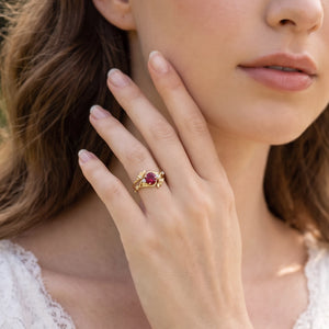Scarlett’s Bloom | Round Ruby Bridal Duo