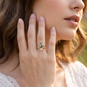 Alexandra's Heritage | Kite Moss Agate Bridal Duo