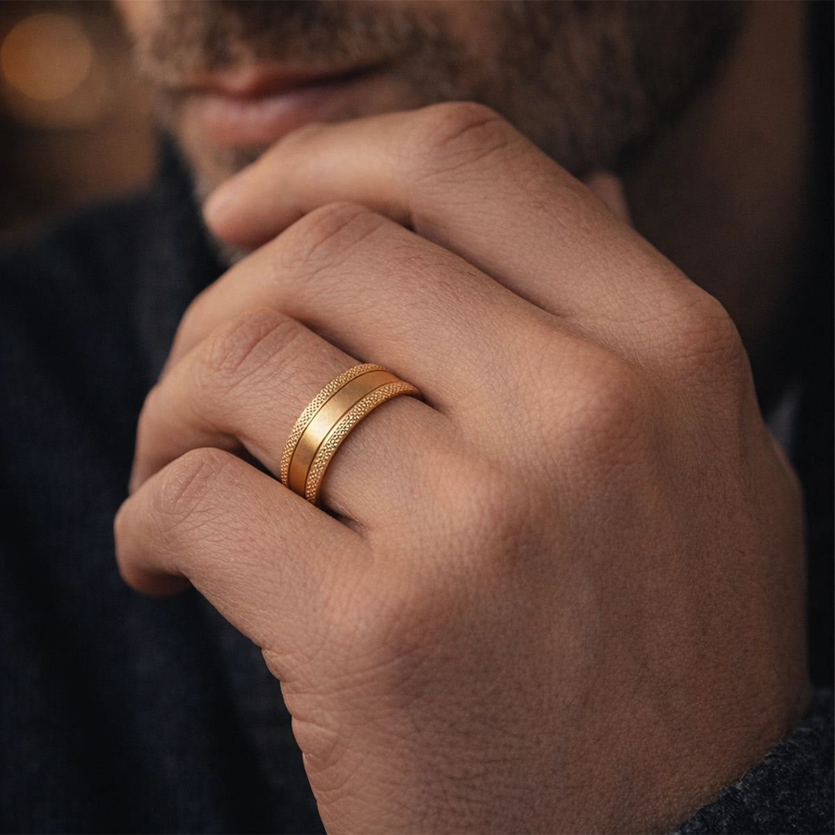 Lattice Edge | Men’s Wedding Band.