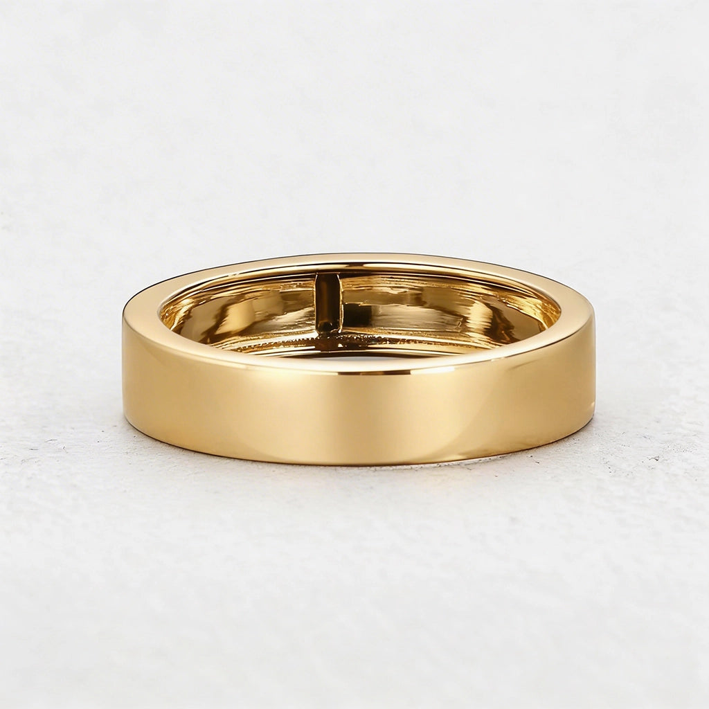 Thorn & Rose | Rectangular Black Diamond Men's Band.