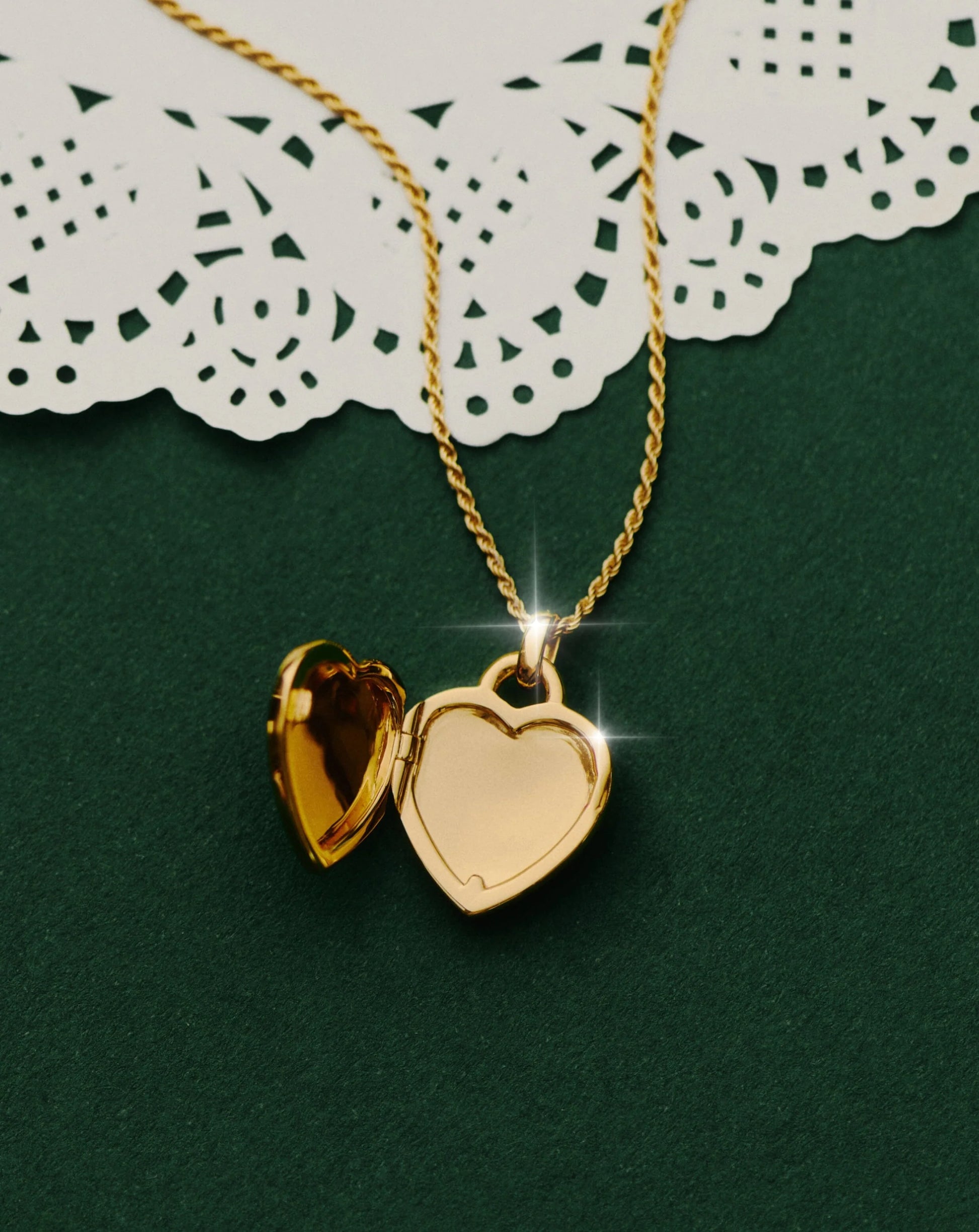 Engravable Heart Ridge Locket Pendant Necklace | 18K Gold Vermeil/Rainbow Moonstone.