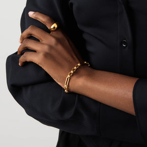 18K Gold Vermeil Axiom Chain Bracelet.