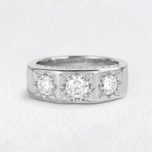 Solaris Burst | Round Diamond Wedding Band.
