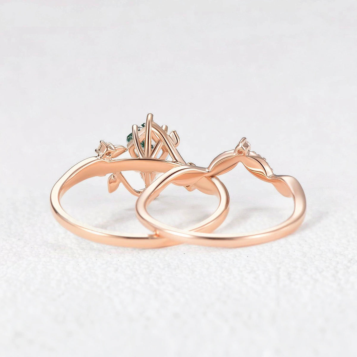Marguerite’s Twine | Kite Moss Agate Vintage Bridal Duo