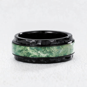 Genevieve’s Harmony | Luxurious Eternal Moss Agate Couple Ring Set 3pcs.