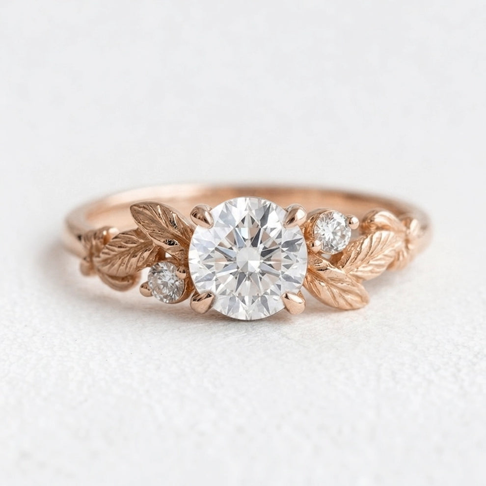 Flora’s Vine | Salt and Pepper Diamond Engagement Ring.