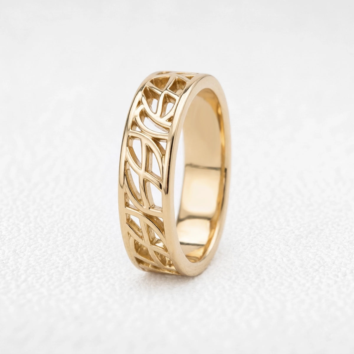 Ariel’s Vault | Unisex Interwoven Arch Wide Band