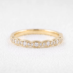 Aphrodite’s Aria | 2CT Classic Pear Diamond Scallop Bridal Set 2pcs