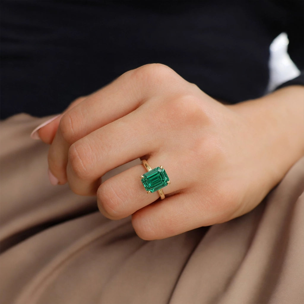 Celia’s Velvet | 3CT Vintage Emerald Engagement Ring.