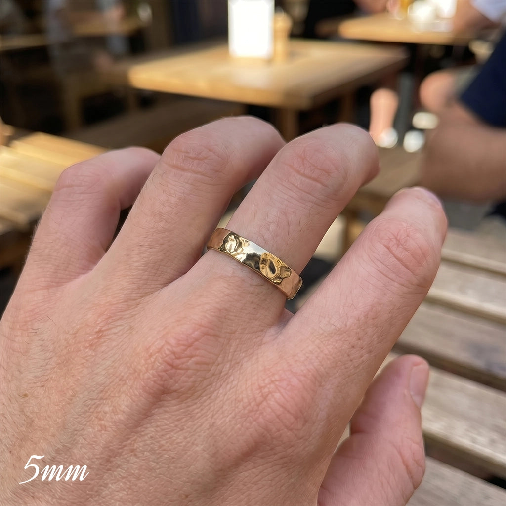 Titan Flow | Wide Liquid Gold Men’s Wedding Band.