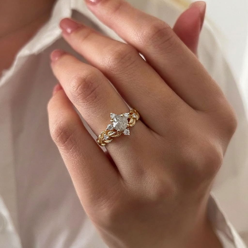 Wild Vine | Uncut Raw Diamond Engagement Ring.