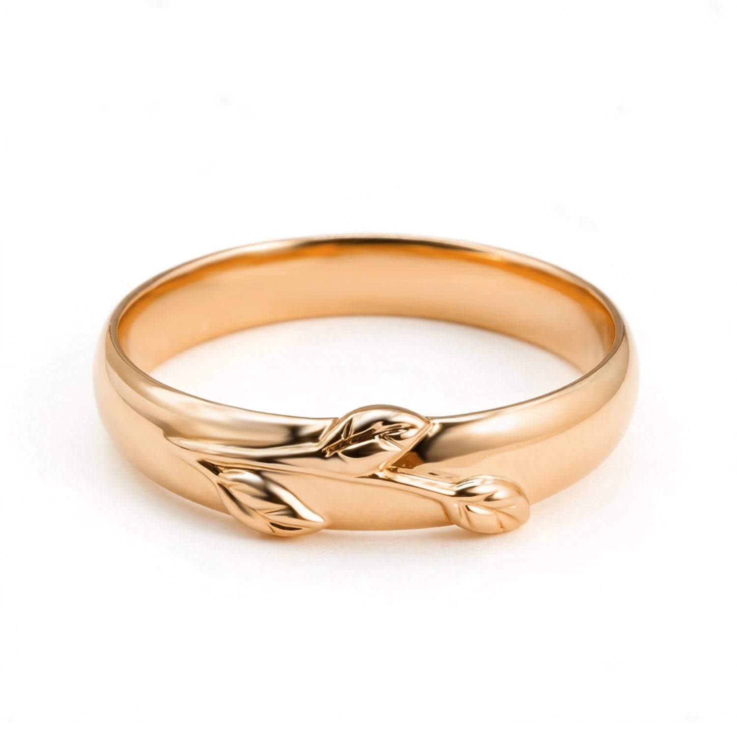 Léonie Oval Cut Moss Agate Leafy Gold Couple Ring Set.