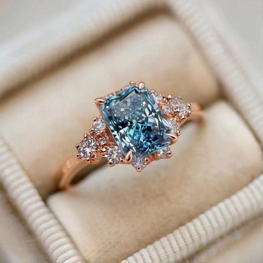 Aria‘s  Harbor | The 3CT Blue Radiant Ring