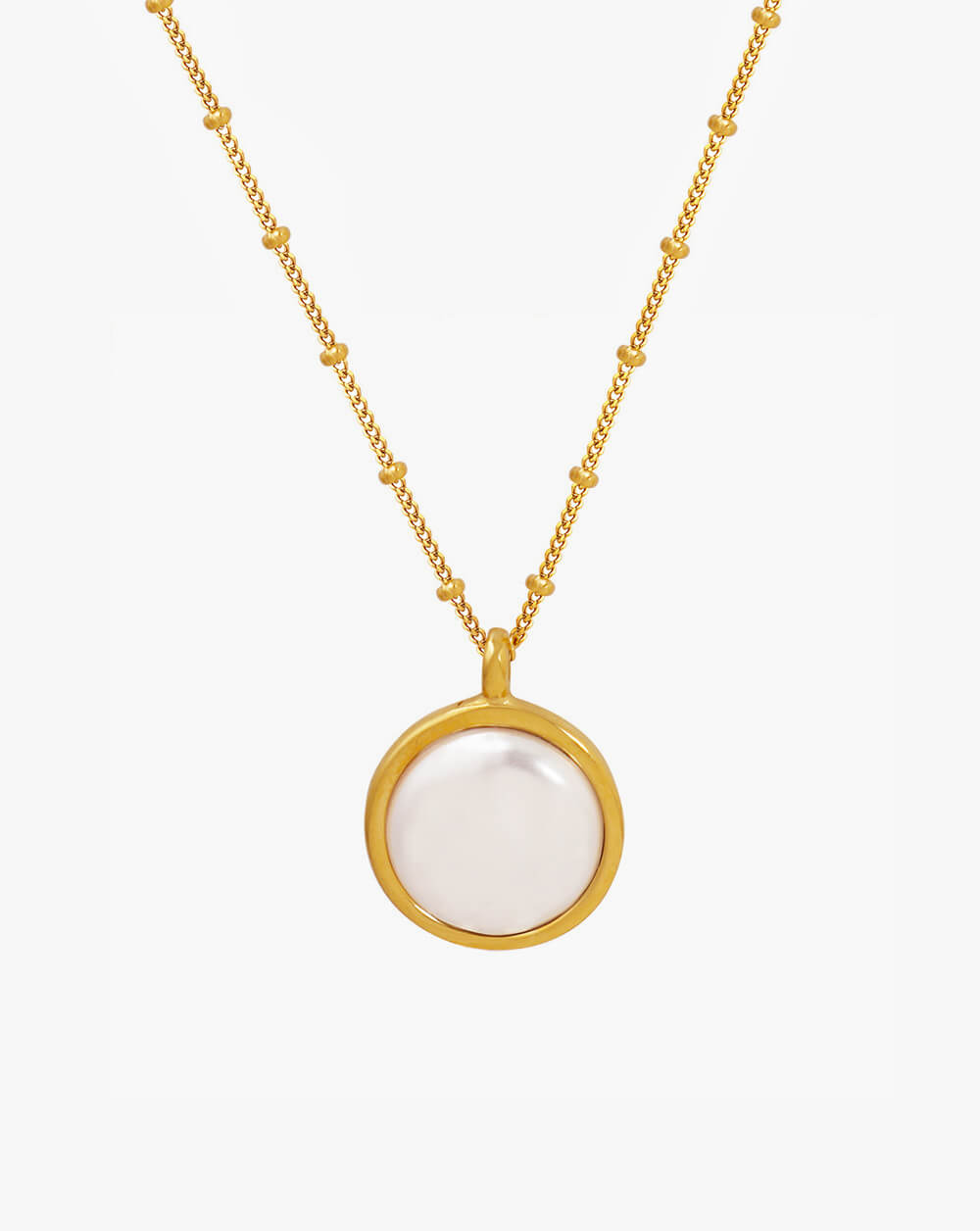 Handmade Greek Inspired Single Baroque Pearl Pendant Necklace