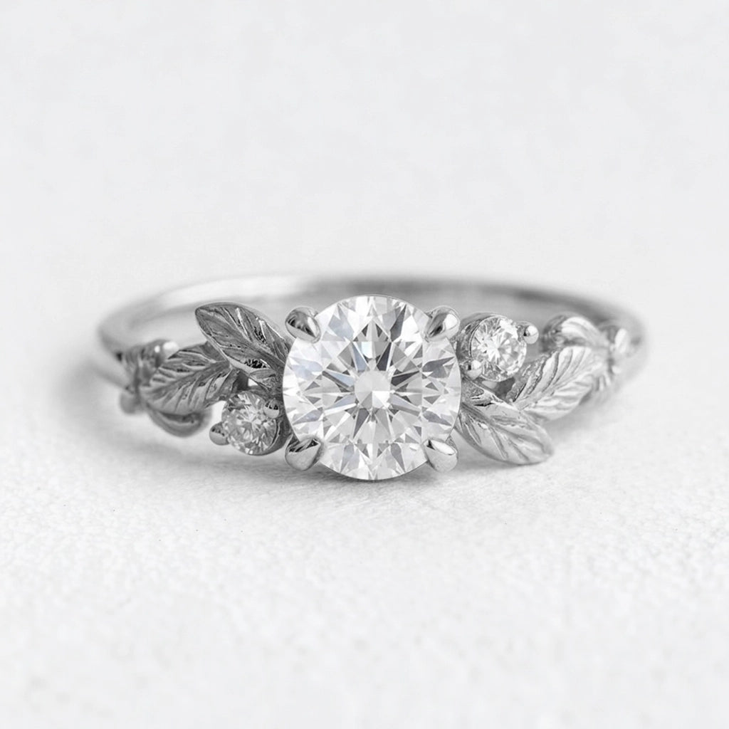 Flora’s Vine | Salt and Pepper Diamond Engagement Ring.