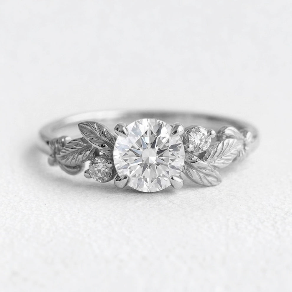 Flora’s Vine | Salt and Pepper Diamond Engagement Ring.