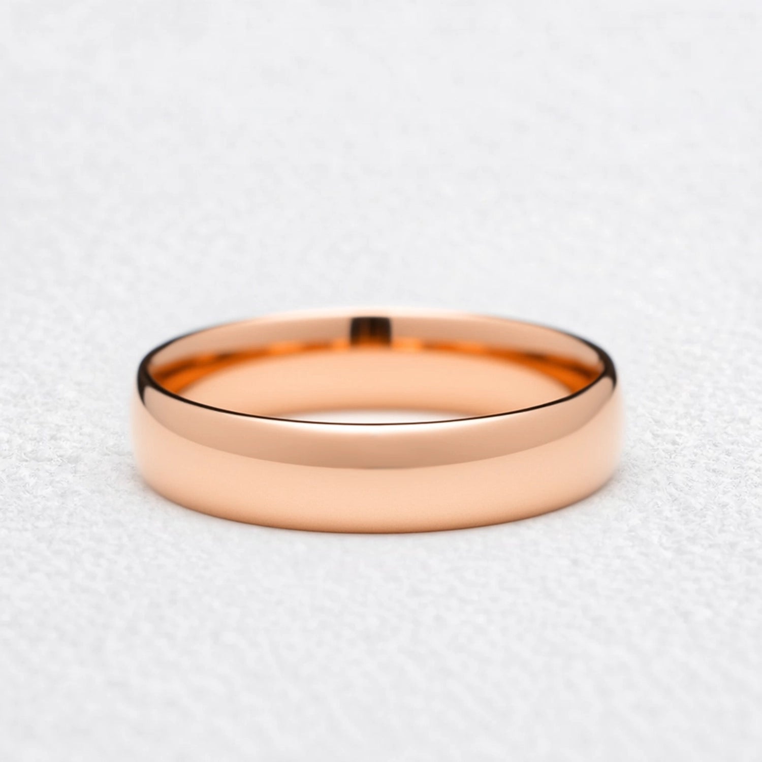 Mirror Arc | 5MM Classic Polished Gold Men's Wedding Band.