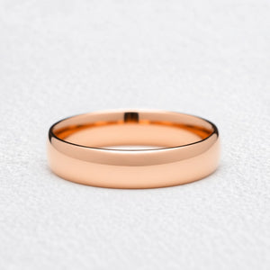 Mirror Arc | 5MM Classic Polished Gold Men's Wedding Band.