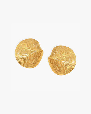 Gold Shell Stud Earrings Inspired by Venus Ocean Beauty