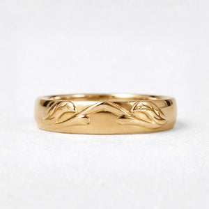Ivy’s Spark | Diamond Leaf Wedding Band.