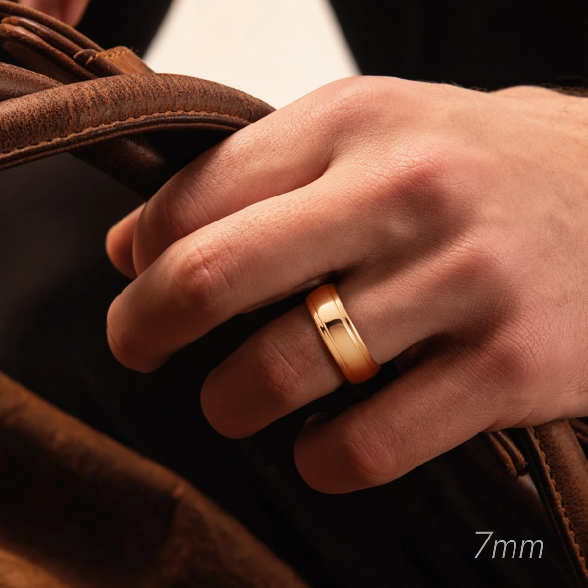 Twin Edge | Polished Wedding Band.