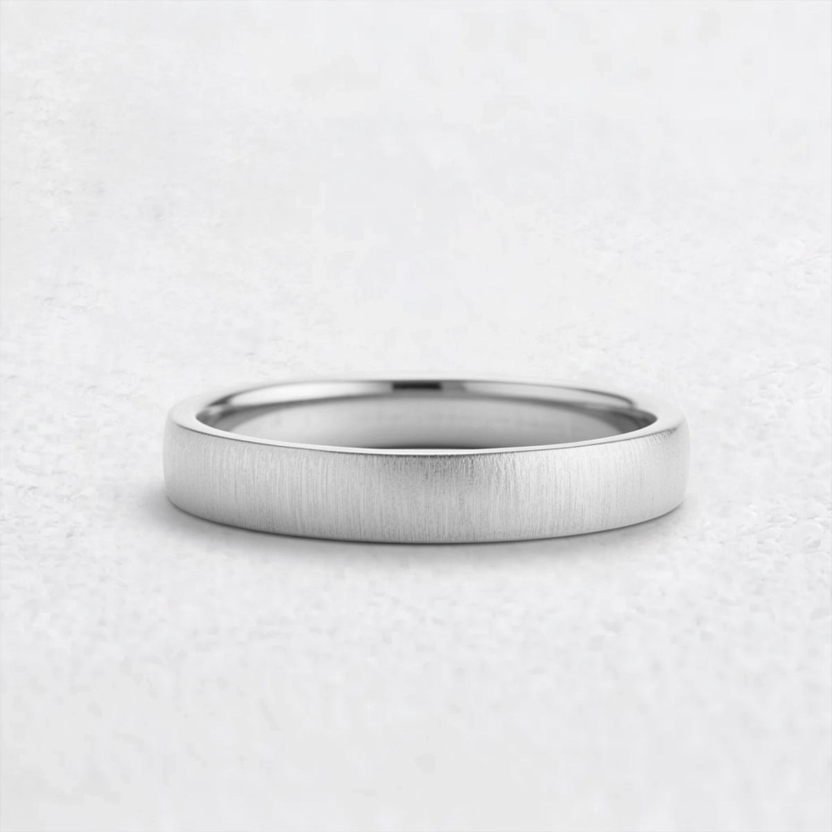 Modern Edge | Brushed Matte Minimalist Wedding Band.