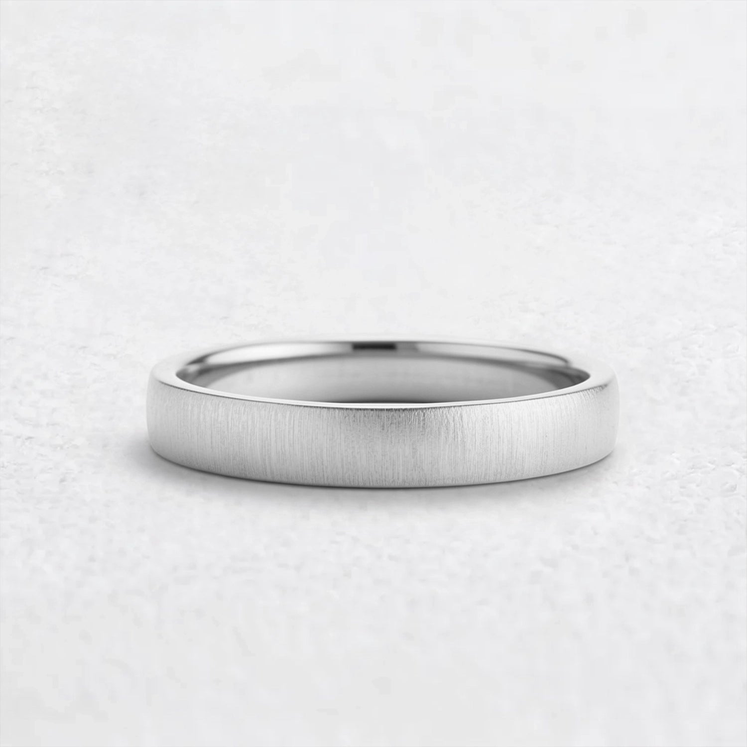 Modern Edge | Brushed Matte Minimalist Wedding Band.