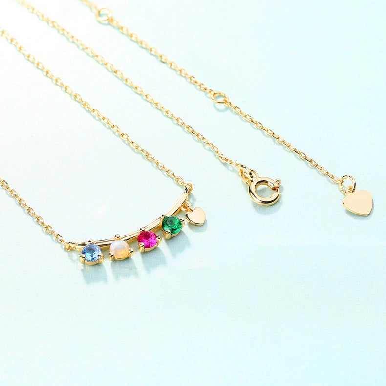 Smile Colorful Charm Bar Necklace