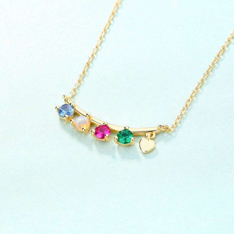 Smile Colorful Charm Bar Necklace