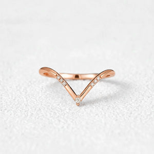 Round Cut Moissanite Half Eternity Curved Wedding Band in Gold.