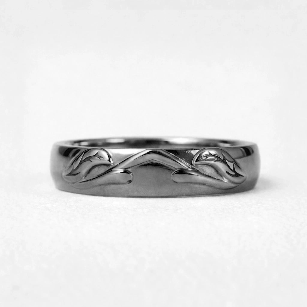 Ivy’s Spark | Diamond Leaf Wedding Band.