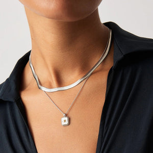 November Birthstone Pendant Necklace | Sterling Silver/Citrine.