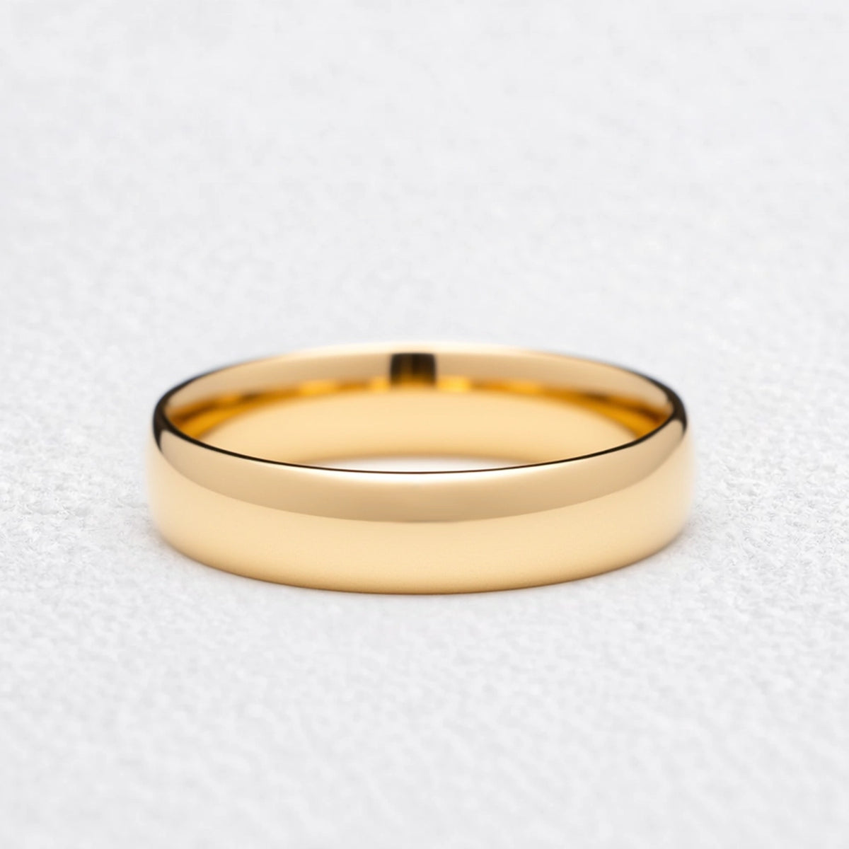 Mirror Arc | 5MM Classic Polished Gold Men's Wedding Band.