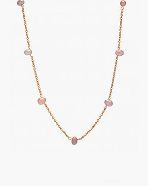 Elegant Blush Pink Freshwater Pearl Collar Necklace