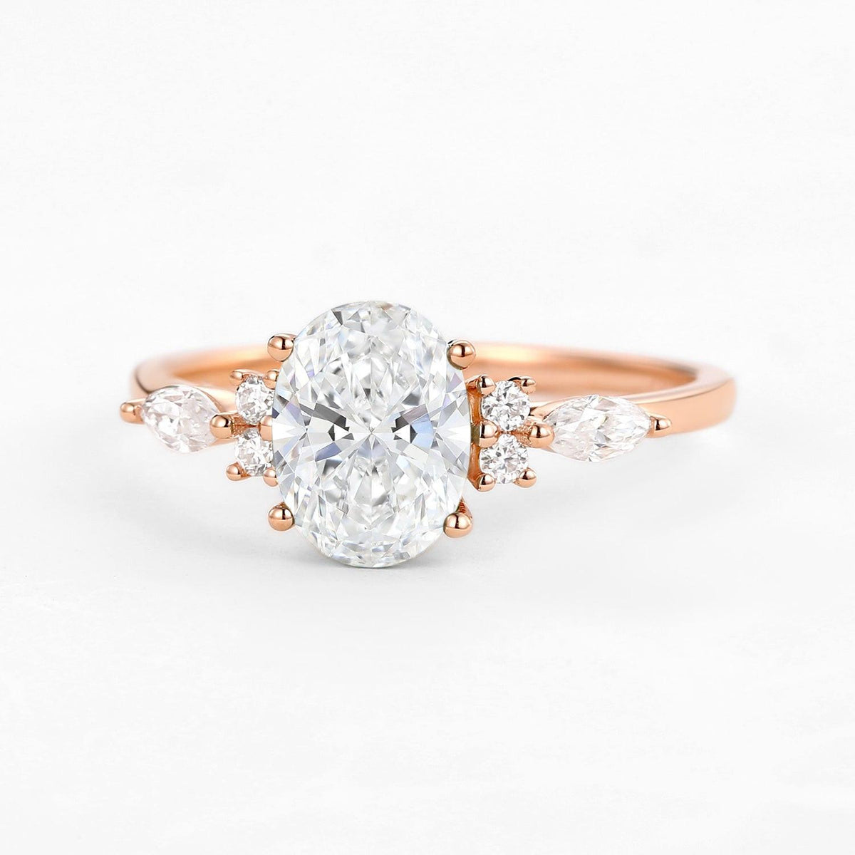 Elara‘s Dawn | 1.5CT Oval Lab-Grown Diamond Engagement Ring.