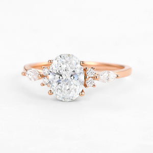 Elara‘s Dawn | 1.5CT Oval Lab-Grown Diamond Engagement Ring.