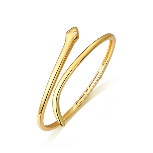 Minimalist Gold Snake Bracelet - Stellaradorn