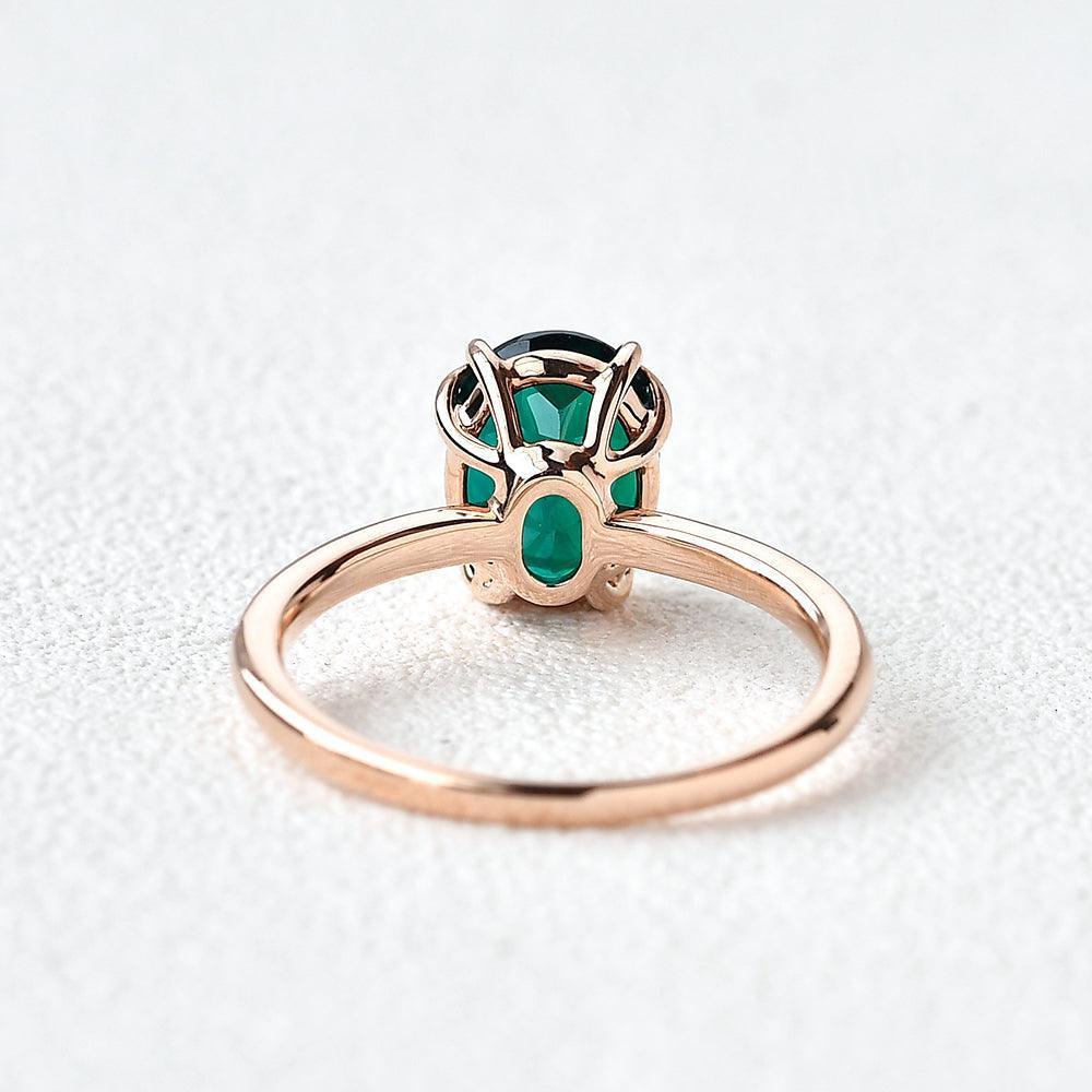 Vera's Grace | Vintage Oval Cut Natural Emerald Ring.
