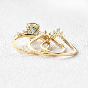 Moss Dew | Pear Moss Agate & Pearl Bridal Set 3pcs